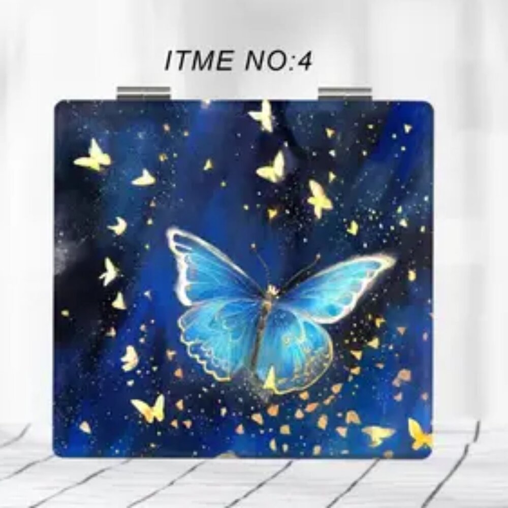 Starry Sky Butterfly Pattern Makeup Mirrors